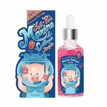 Высококонцентрированная сыворотка с морским коллагеном для лица Witch Piggy Hell-pore Marine Collagen Ample