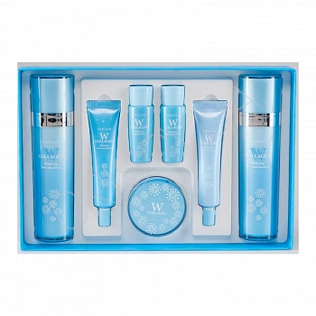 Набор осветляющих средств с коллагеном W Collagen Whitening Premium Skin Care 5 Set