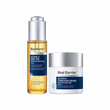 Масло с лифтинг-эффектом + Ночной восстанавливающий крем Active-V First Oil & Active-V Turn Over Cream