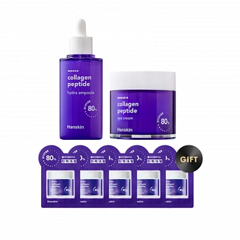 Увлажняющая ампула с коллагеном и пептидами + Крем для кожи вокруг глаз Collagen Peptide Hydra Ampoule 90ml & Collagen Peptide Eye Cream 80ml