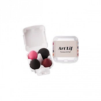 Набор из 4 косметических спонжей Art'Lif Premium 3D Puff[4p]